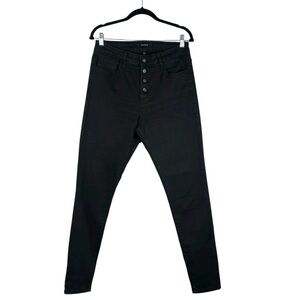 Numero Black Wash Casual Button Fly Classic High Rise Skinny Jeans Size 32